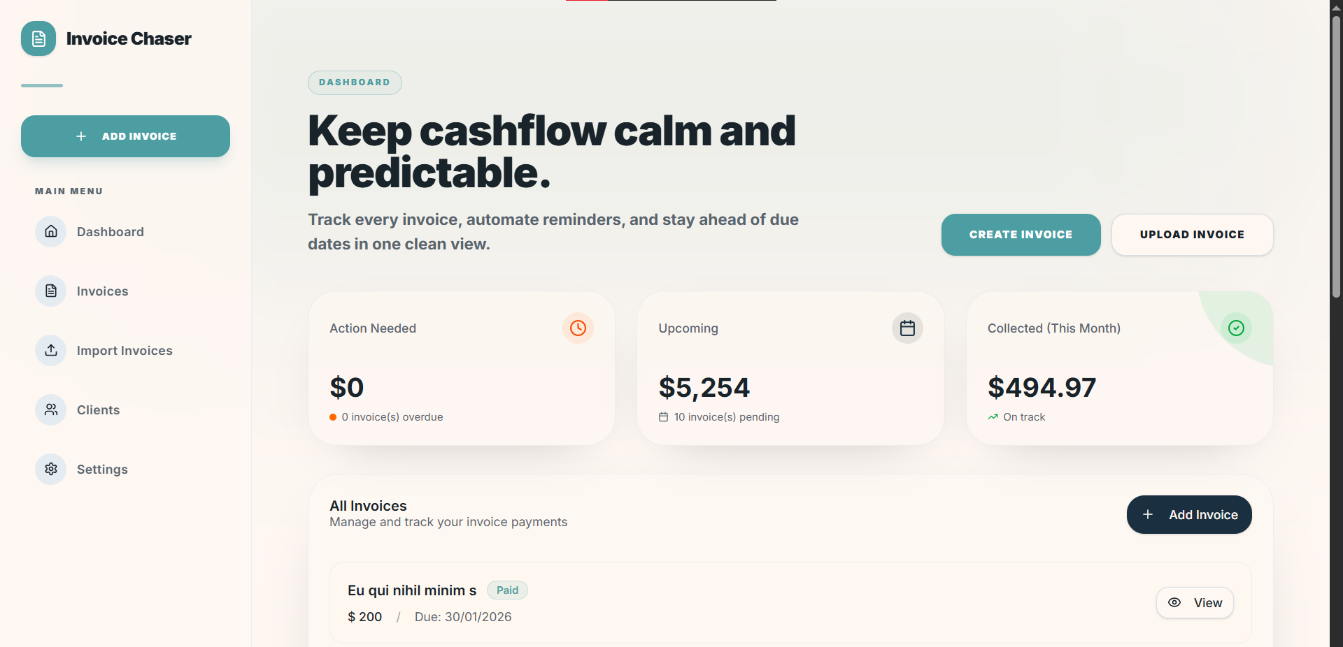 See what is overdue before it surprises you