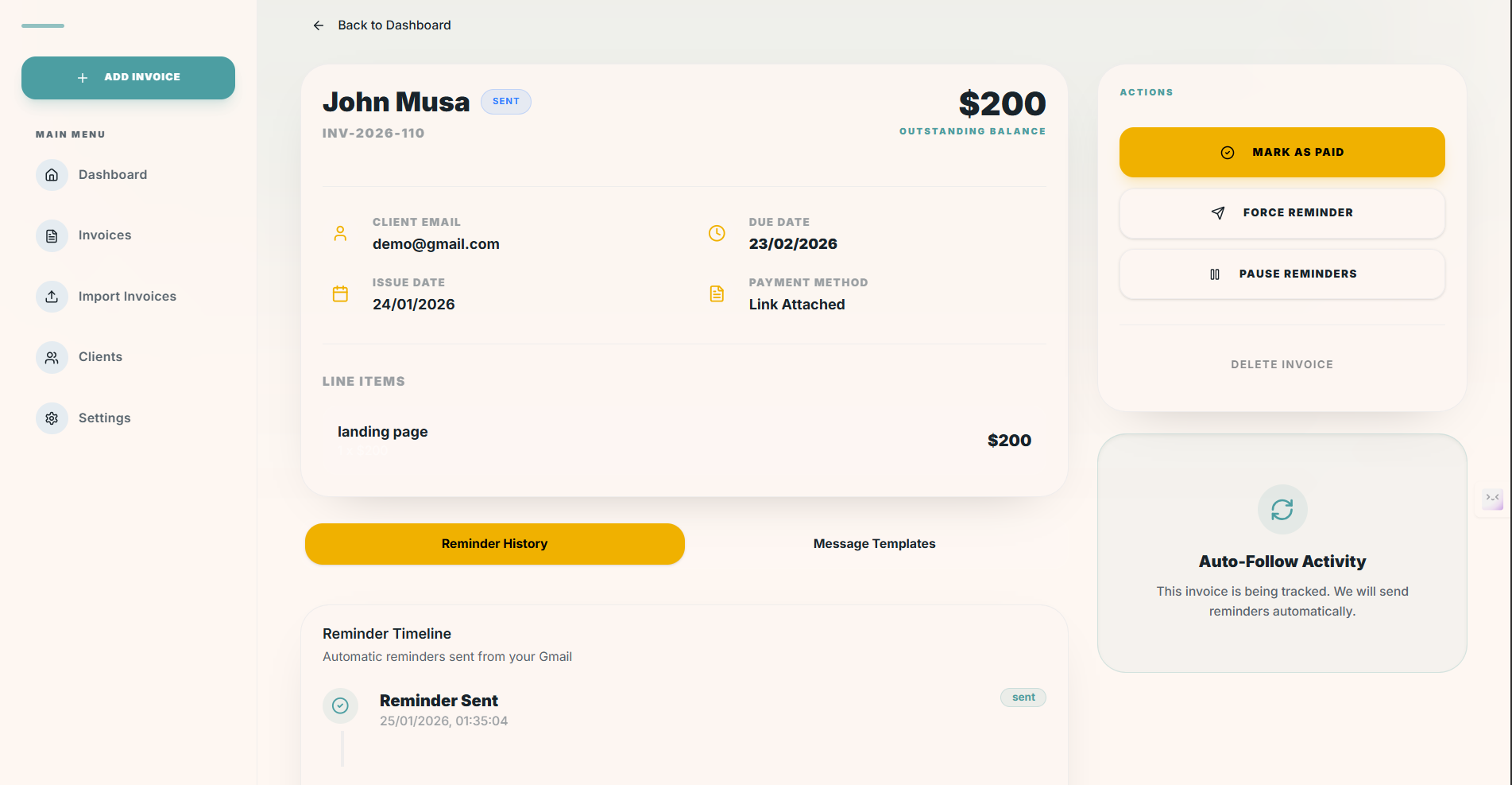 Know when invoices are opened